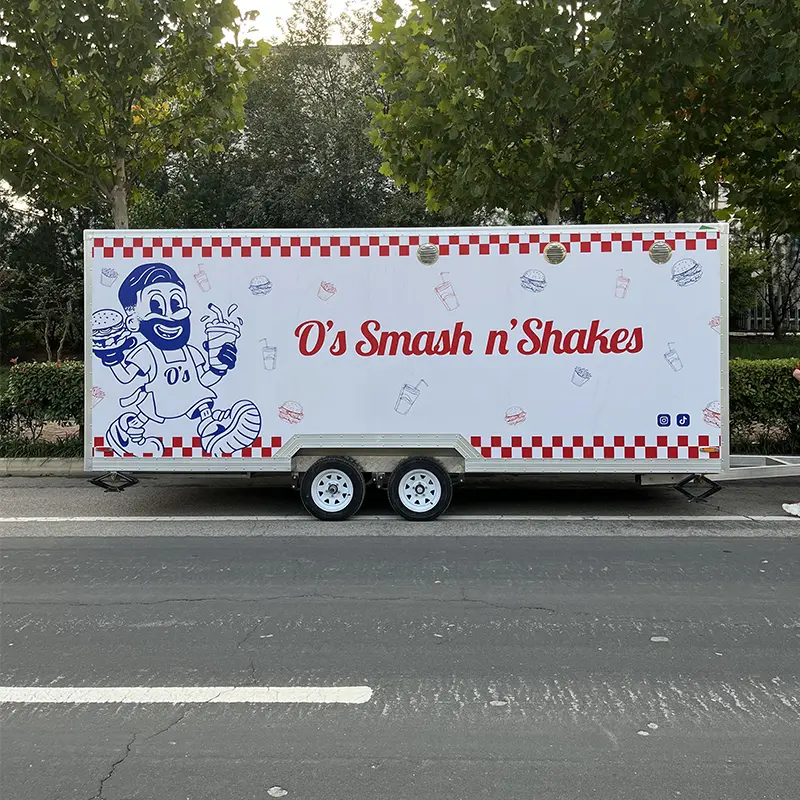 Mobili kepyklos ir greito maisto virtuvės priekaba