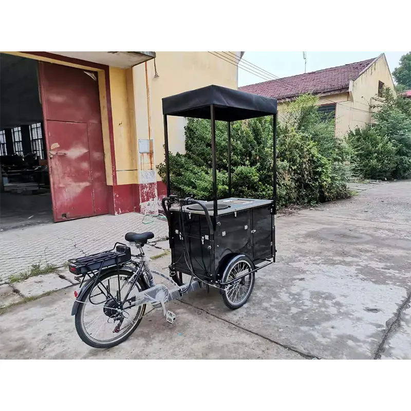 Pedalu varomas užkandžių maisto dviratis